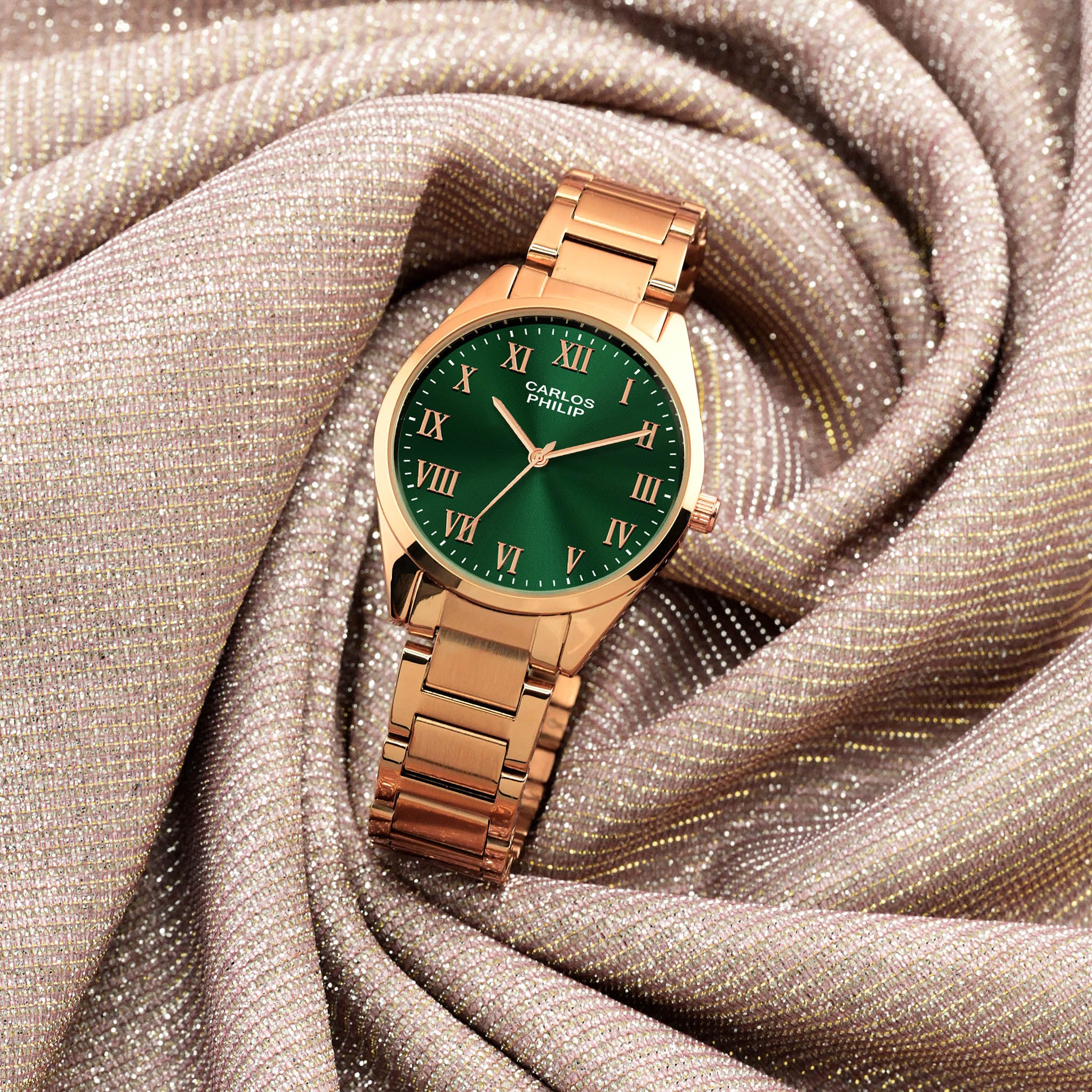 Element RSG 17 Green IGP + Celestia RSG 19 Green IPR Couple Watch