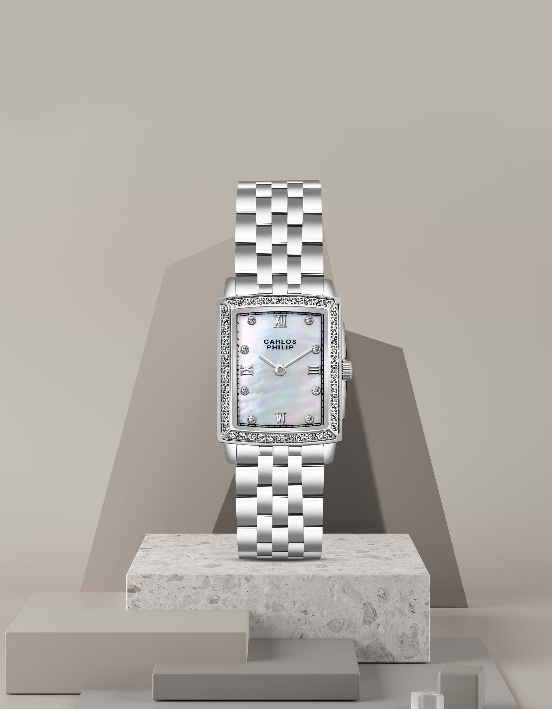 Aura-4061-9 + Dazzle Series S04029-1 Couple Watch