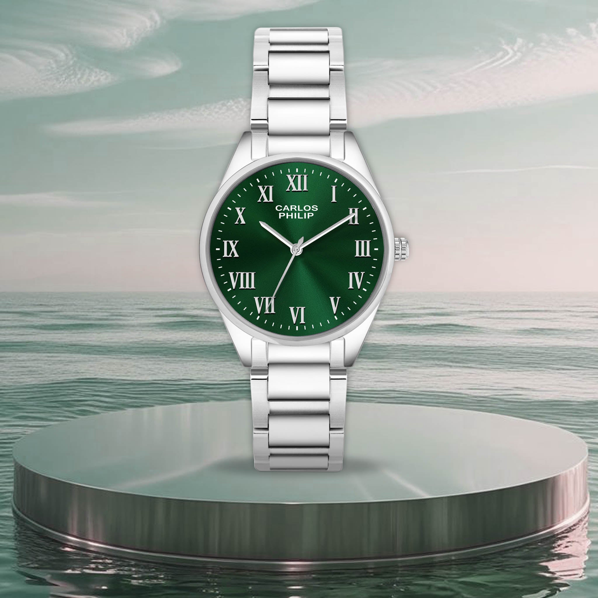 Romaluxe RSG 13 Green IGP TT + Celestia RSG 19 Green IPS Couple Watch