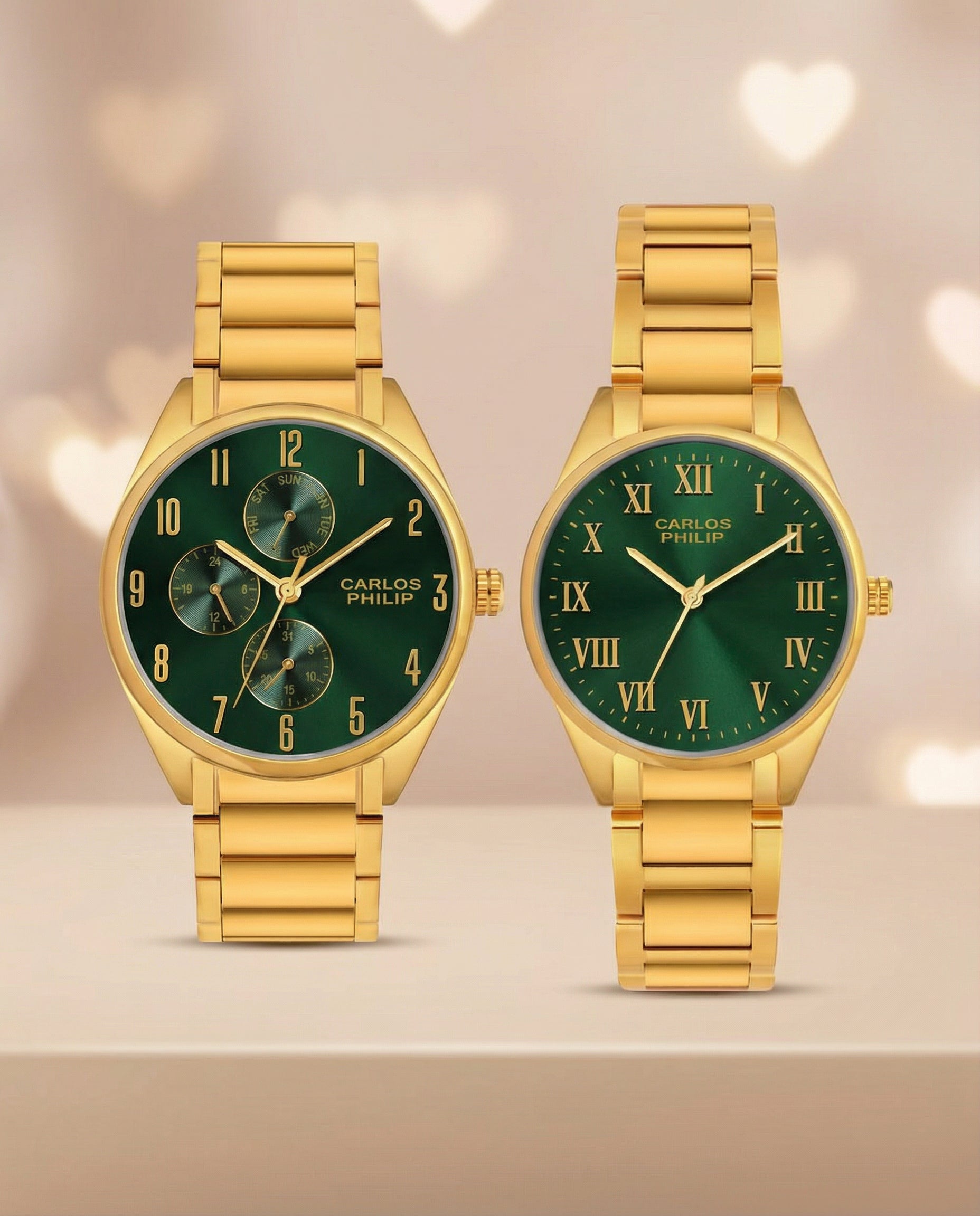 Core RSG 16 Green IGP + Celestia RSG 19 Green IGP Couple Watch